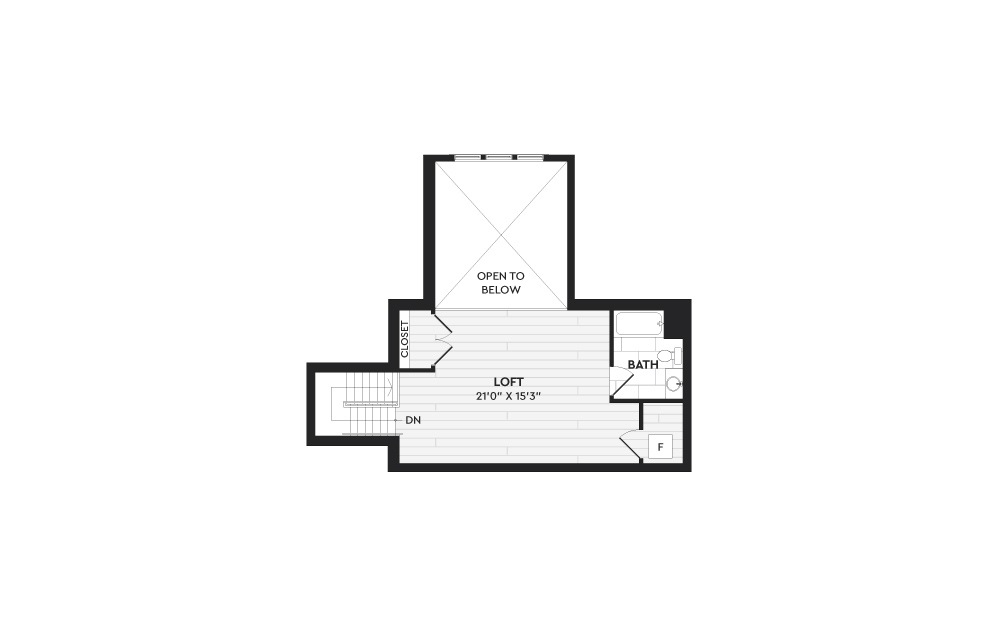 B1+L - 2 bedroom floorplan layout with 3 baths and 1830 square feet. (Floor 2)
