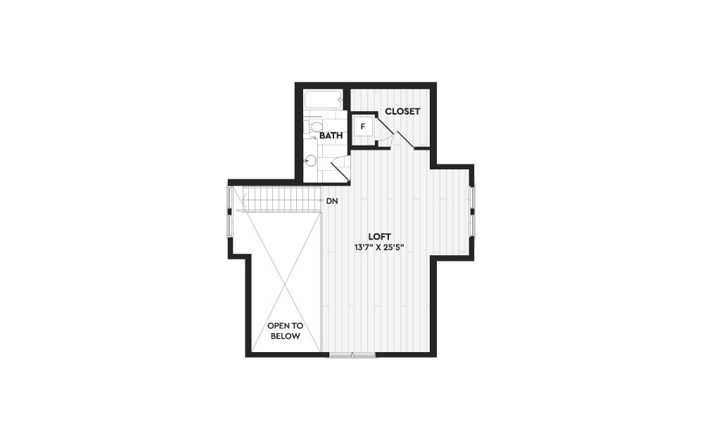 B2+L - 2 bedroom floorplan layout with 3 baths and 1820 square feet. (Floor 2)