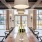 wood beam ceiling in clubhouse with fireplace and ample seating