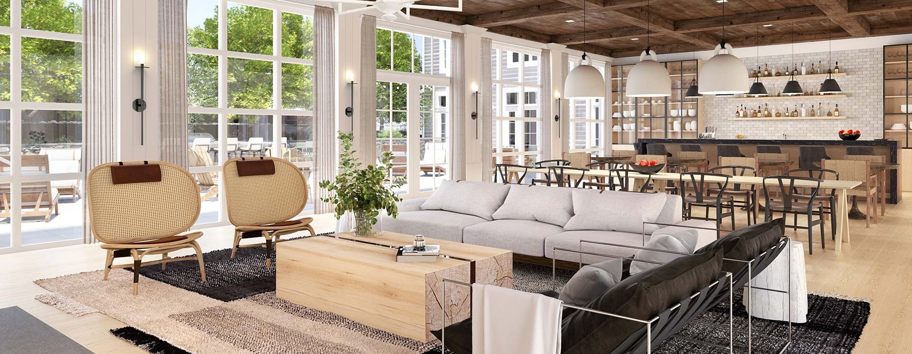 rendering of resident lounge